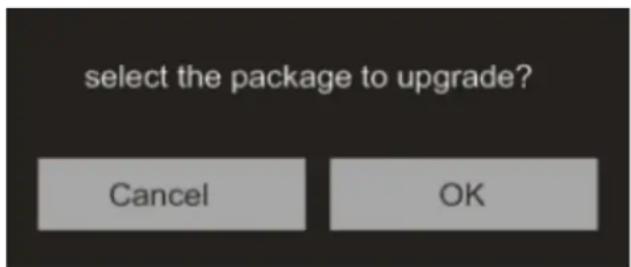 select the package to upgrade? Cancel OK