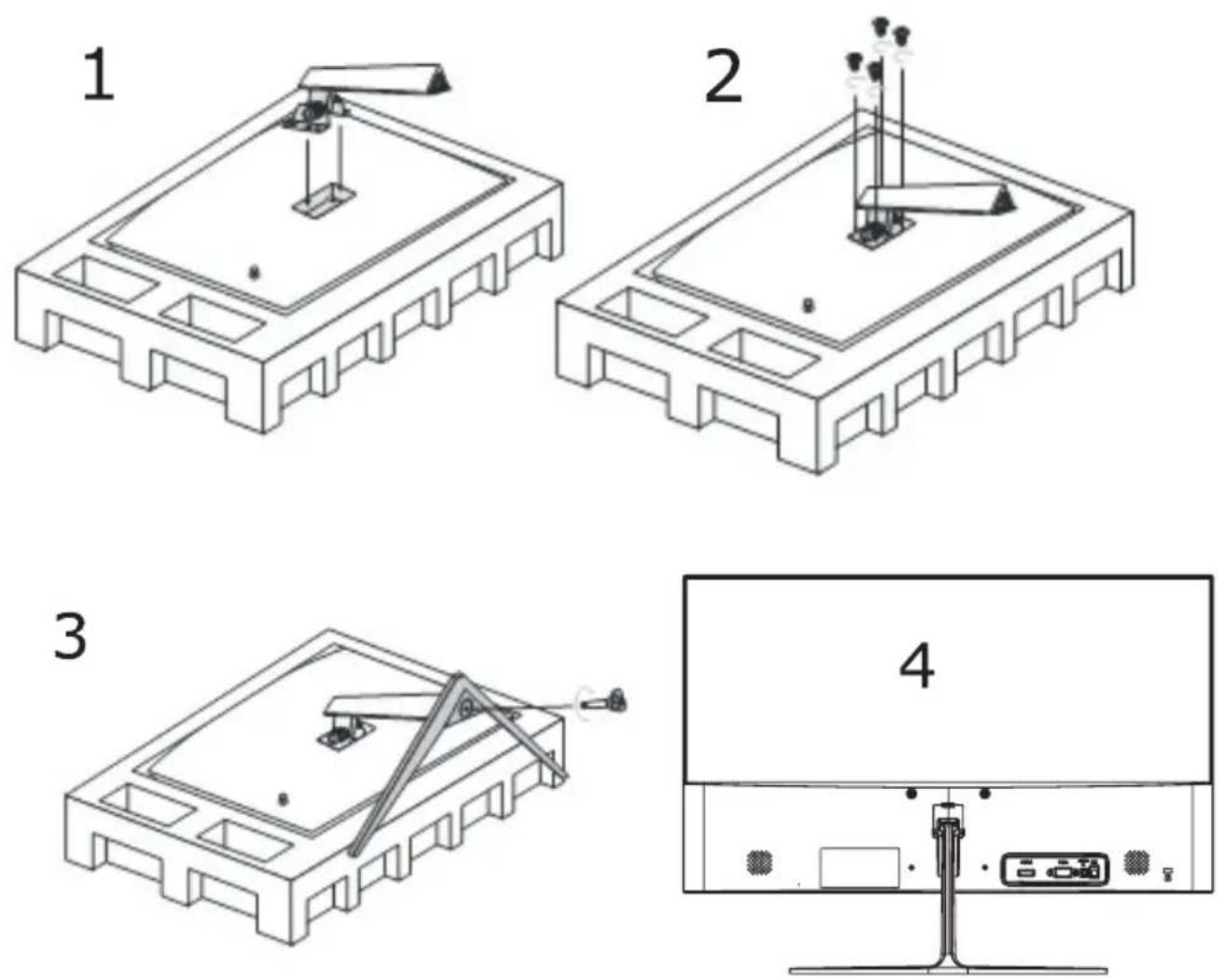 BLAUPUNKT BP24M60 - Attaching the stand - 1