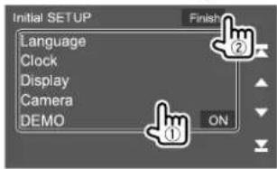 KENWOOD DMX6019BT - Perform the initial settings. - 1