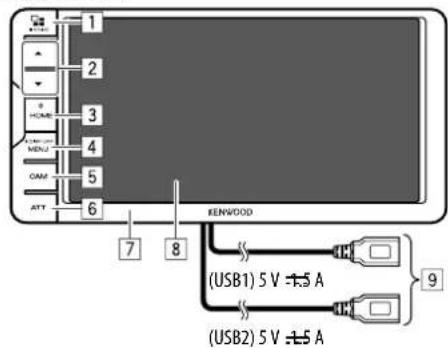 KENWOOD DMX6019BT - Component Names and Operations - 2