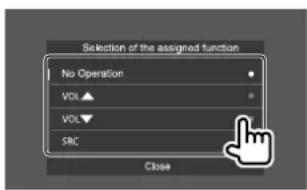 KENWOOD DMX6019BT - Select a function to assign to the selected button. - 1