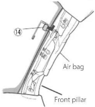 KENWOOD DDX919WSM - When installing the antenna cable inside a front pillar that contains an air bag - 2
