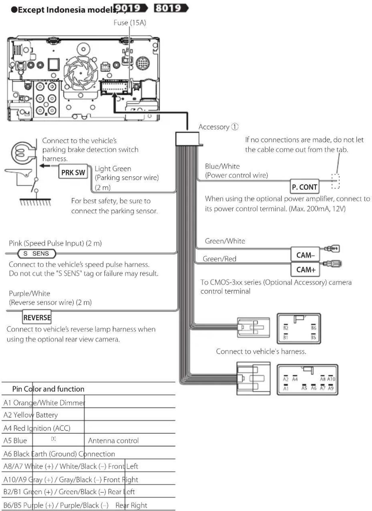 KENWOOD DDX919WSM - Connecting wires to terminals - 2