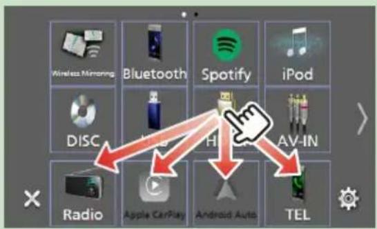 KENWOOD DDX919WSM - Customize Short-cut source icons on HOME screen - 1