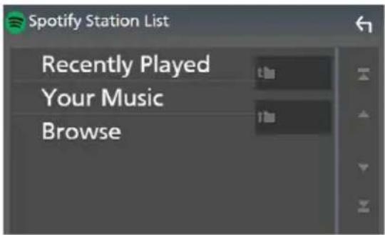 KENWOOD DDX919WSM - Select the list type, then select a desired item. - 1