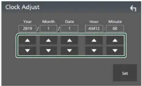 KENWOOD DDX919WSM - Adjust the date and time manually - 1