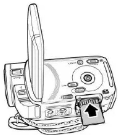 Praktica DVC-55 - Inserting an SD card - 2