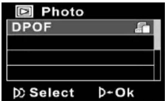 Photo DPOF Select D-Ok