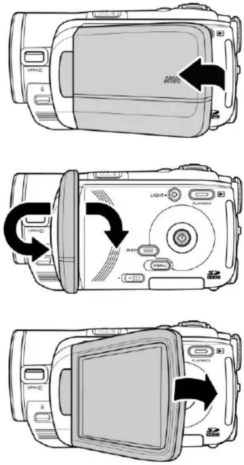 Praktica DVC-55 - Adjusting the LCD display - 1