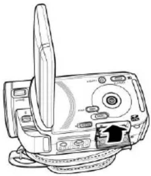 Praktica DVC-55 - Inserting an SD card - 3