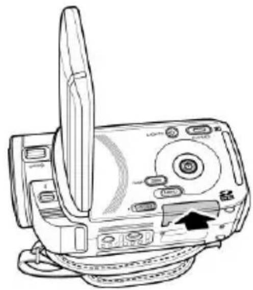 Praktica DVC-55 - Inserting an SD card - 4