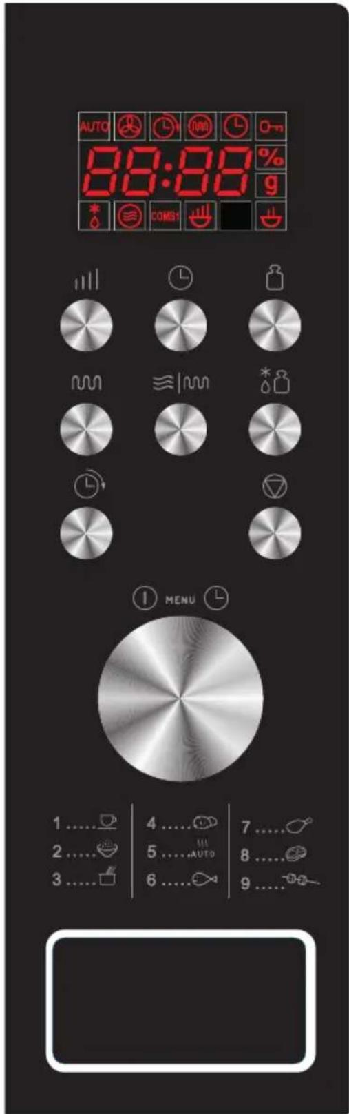 AUTO 80:80 00:00 % g * COMB1 MENU 1 ..... 2 ..... 3 ..... 4 ..... 5 ..... 6 ..... 7 ..... 8 ..... 9 .....