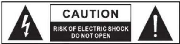 CAUTION RISK OF ELECTRIC SHOCK DO NOT OPEN