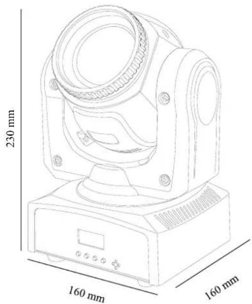 230 mm 160 mm 160 mm