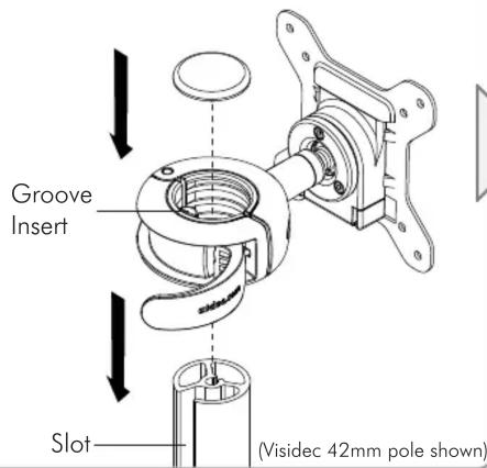 Groove Insert Slot (Visidec 42mm pole shown)