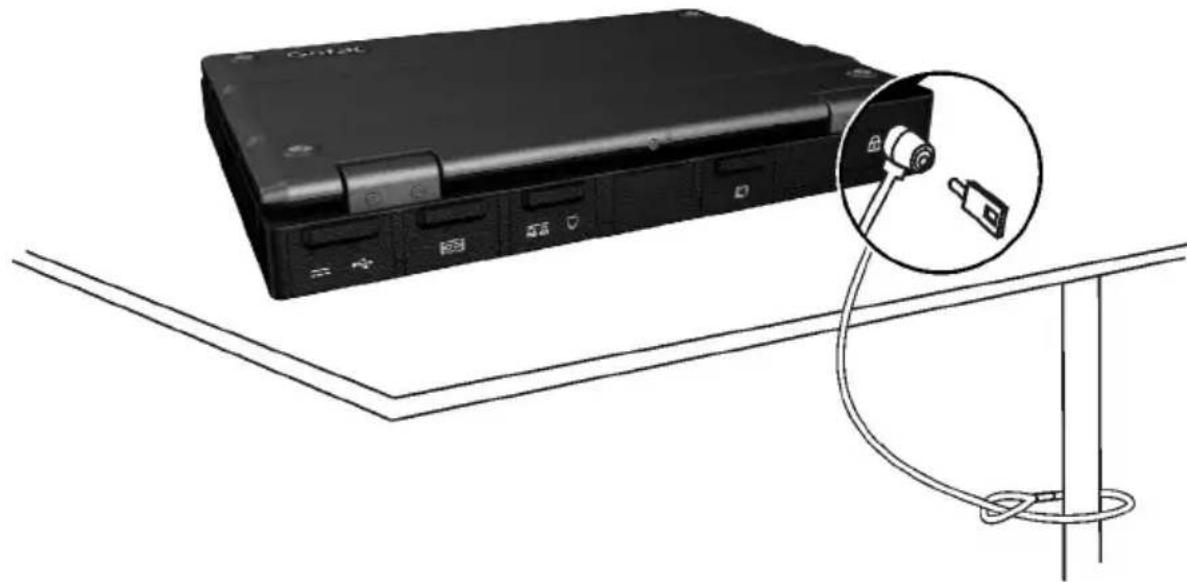 Getac S400 S3 - Using the Cable Lock - 1