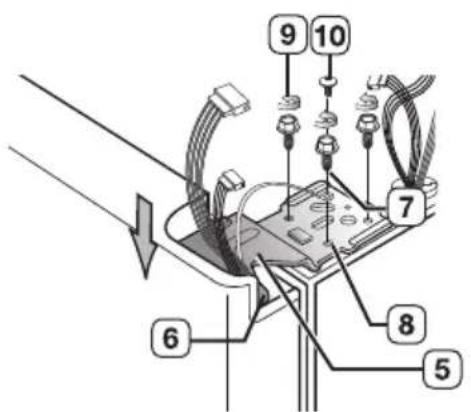 Diagram of a device with numbered components, likely illustrating a cable or connector assembly.