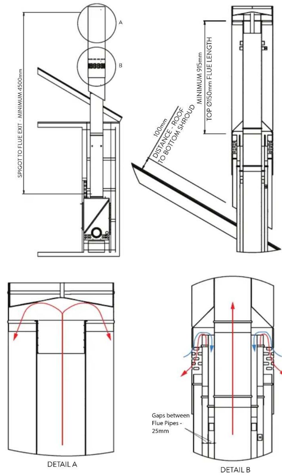 Escea TC950 - Optional Accessory- Escea Designer Flue Shroud: - 1