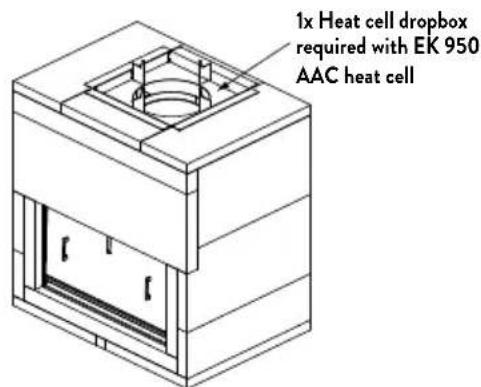 1x Heat cell dropbox required with EK 950 AAC heat cell