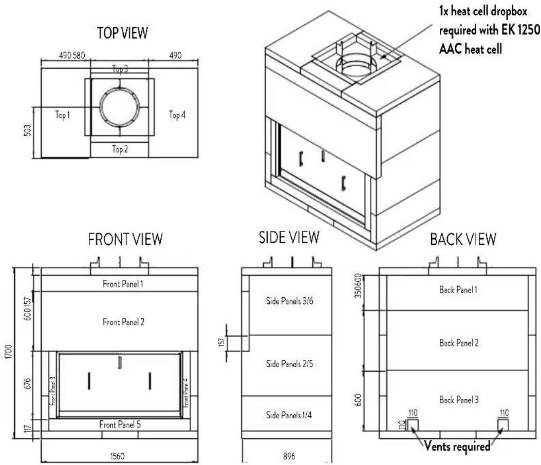 Escea EK950 - Heat Cell Construction Recommendations - 6