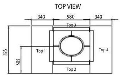 TOP VIEW 340 580 340 Top 3 896 503 Top 1 Top 4 Top 2