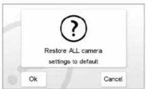 Restore ALL camera settings to default