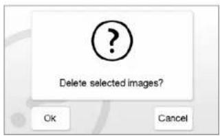 Delete selected images? Ok Cancel