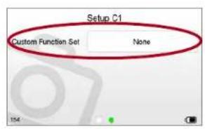 Setup C1 Custom Function Set None