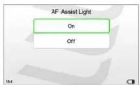 AF Assist Light On Off