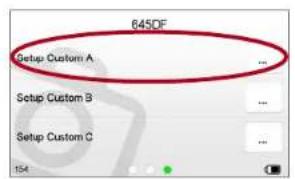 645DF Setup Custom A Setup Custom B Setup Custom C 154