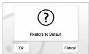 Restore to Default Ok Cancel