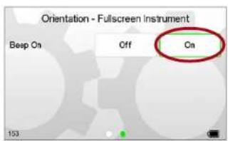 Orientation - Fullscreen Instrument Beep On Off On 153
