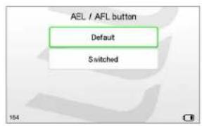 AEL / AFL button Default Switched