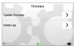 Firmware Update Firmware > Dump Log >