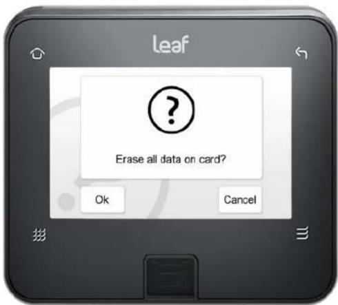 Leaf Erase all data on card? Ok Cancel