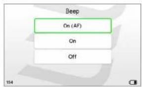 Beep On (AF) On Off