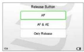 Release Button AF AF & AE Only Release