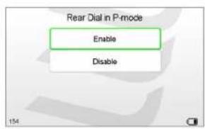 Rear Dial in P-mode Enable Disable