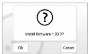 Install firmware 1.00.3? Ok Cancel