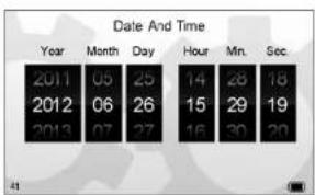 Date And Time Year Month Day Hour Min. Sec 2011 05 25 14 28 18 2012 06 26 15 29 19 2013 07 27 16 30 20 41