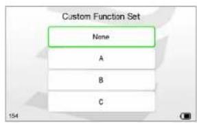 Custom Function Set None A B C