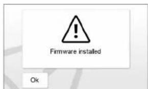 Firmware installed Ok