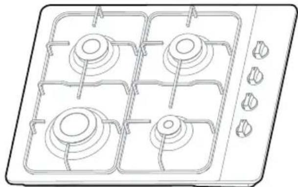 Line drawing of a four-tier electric stove with cooling fans and three side fans (no text or symbols)