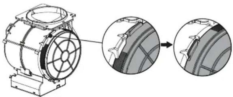 Fisher & Paykel HP90ICSX4 - Fitting the carbon filters: - 2
