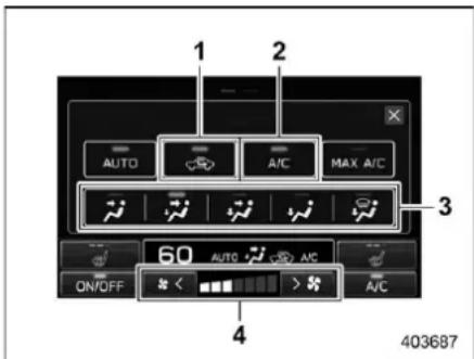 SUBARU Legacy Premium (2024) - 4-3. Automatic Climate Control Operation - 1