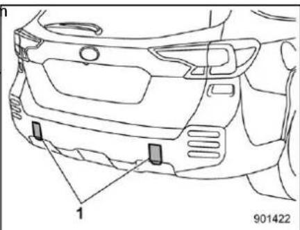 SUBARU Legacy Premium (2024) - Rear towing hook: - 1