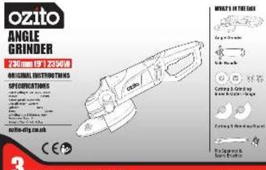 ozito ANGLE GRINDER 230mm (19" 2350M) ORIGINAL INSTRUCTIONS SPECIFICATIONS • 230mm (19" 2350M) • 230mm (19" 2350M) • 230mm (19" 2350M) • 230mm (19" 2350M) • 230mm (19" 2350M) • 230mm (19" 2350M) • 230mm (19" 235O) • 230mm (19" 2350M) • 230mm (19" 2350M) • 230mm (19" 2350M) • 230mm (19" 2350M) • 230mm (19" 2350M) • 230mm (19" 2360M) • 230mm (19" 2360M) • 230mm (19" 2360M) • 230mm (19" 2360M) • 230mm (19" 2360M) • 230mm (19" 2360M) • 230mm (19" 1987) • 230mm (19" 1987) • 230mm (19" 1987) • 230mm (19" 1987) • 230mm (19" 1987) • 230mm (19" 1987) • 230mm (19" 1987) • 1987 • 1987 • 1987 • 1987 • 1987 • 1987 • 1987 • 1987 • 1987 • 1987 • 1987 • 1987 • 1987 • 1987 • 1987 • • • • • • • • • • • • • • • • • • • • • • • • • • • • • • • • • • • • • • • • • • • • • • • • • • -4.5% -4.5% -4.5% -4.5% -4.5% -4.5% -4.5% -4.5% -4.5% -4.5% -4.5% -4.5% -4.5% -4.5% -4.5% -4.5% -4.5% -4.5% -4.5% -4.5% -4.5%