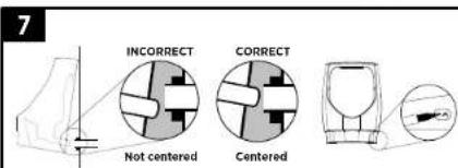 7 INCORRECT CORRECT Not centered Centered
