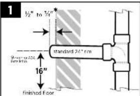 1½" to 3/8" standard 24" row 9 mm x 100mm row ratio 16" finished floor