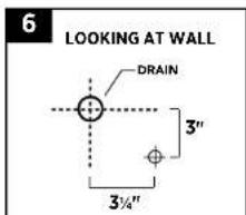 6 LOOKING AT WALL DRAIN 3" 3½"